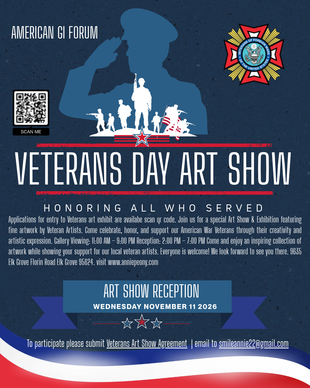Veterans Day Art Show Poster 2026